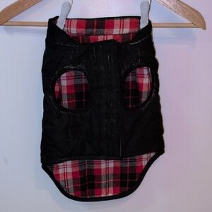 Plaid Dog Vest - Black and Red